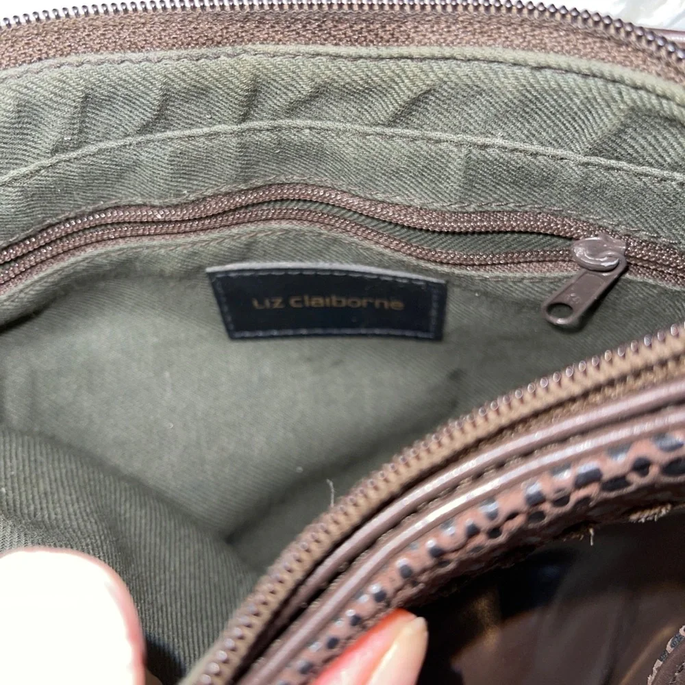 Liz Claiborne‎ brown faux leather handbag